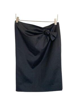 Tom Ford For Gucci Black Knotted Detail Stretch Skirt